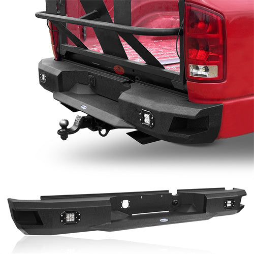 LandShaker 2003-2005 Ram 2500 Rear Bumper w/ 2×18W LED white floodlights lsg6462 1