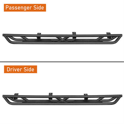 4-Door Running Boards & Tubular Half Doors Combo for 2020-2023 Jeep Gladiator  - LandShaker 4x4 LSG.3009+7000 19