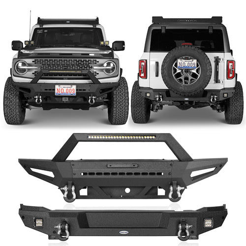 Aftermarket Front & Rear Bumper For 2021-2024 Ford Bronco (Excluding Raptor) - LandShaker4x4