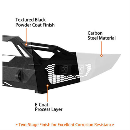 Aftermarket Front Bumper w/ LED Lights For 2003-2005 Ram 2500 - LandShaker-lsg6466-10