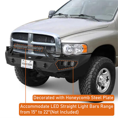 Aftermarket Front Bumper w/ LED Lights For 2003-2005 Ram 2500 - LandShaker-lsg6466-6