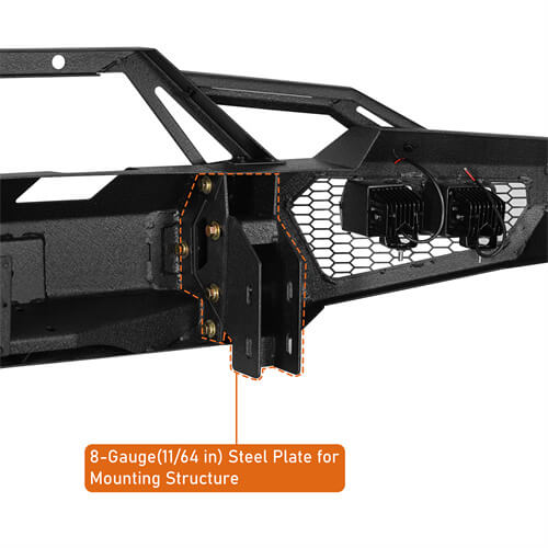 Aftermarket Front Bumper w/ LED Lights For 2003-2005 Ram 2500 - LandShaker-lsg6466-8