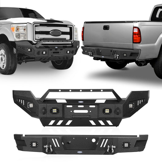 Aftermarket Front & Rear Bumper For 2011-2016 Ford F-250 - LandShaker4x4