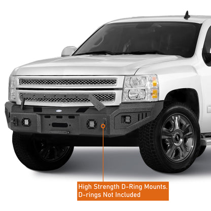 LandShaker Aftermarket Full Width Front Bumper for 2007-2013 Chevy Silverado 1500 2nd Generation lsg9027 11