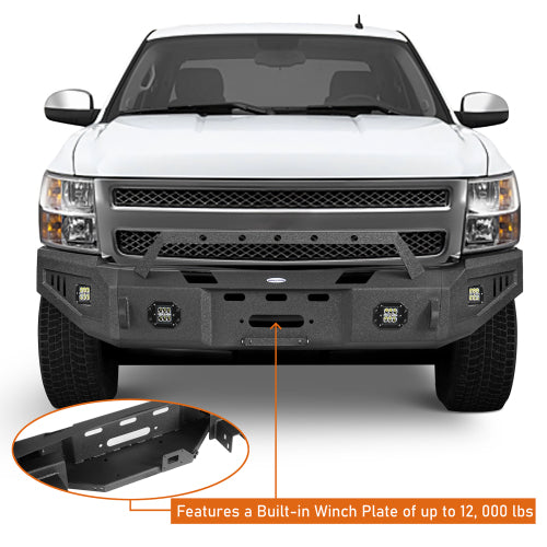 LandShaker Aftermarket Full Width Front Bumper for 2007-2013 Chevy Silverado 1500 2nd Generation lsg9027 12