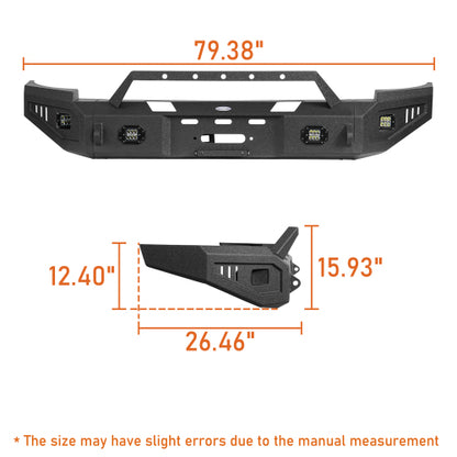 LandShaker Aftermarket Full Width Front Bumper for 2007-2013 Chevy Silverado 1500 2nd Generation lsg9027 8