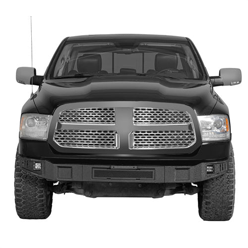 LandShaker Aftermarket Full Width Front Bumper w/ LED Spotlights for 2013-2018 Ram 1500, Excluding Rebel lsg6026s 2