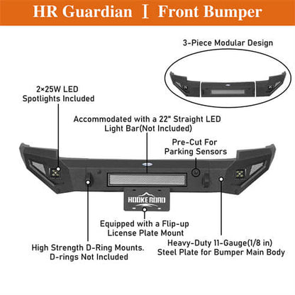 Aftermarket Guardian Ⅰ Front Bumper For 2014-2015 Chevy Silverado 1500 - LandShaker