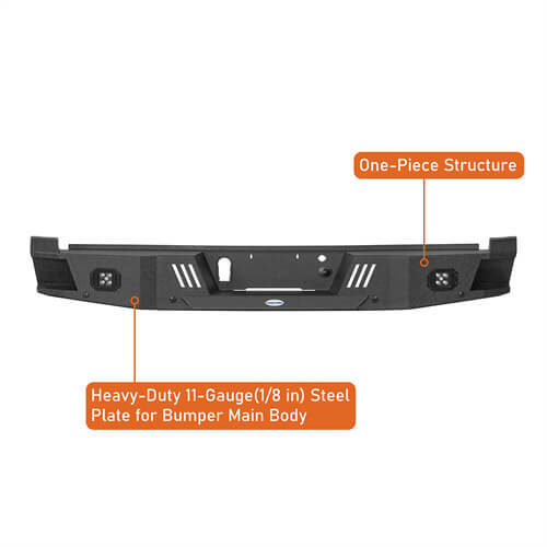 Aftermarket Guardian I Rear Bumper For 2021-2024 Ford F-150(Excluding Raptor & Tremor) - LandShaker