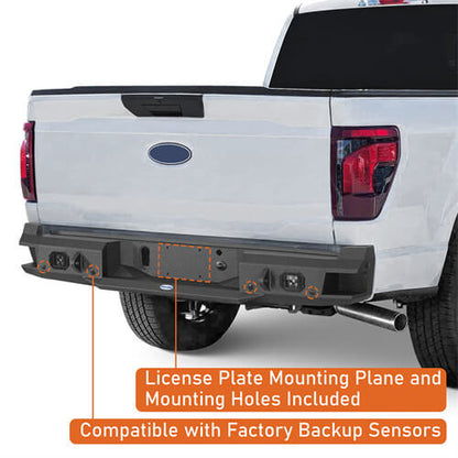 Aftermarket Rear Bumper For 2021-2024 Ford F-150(Excluding Raptor & Tremor)