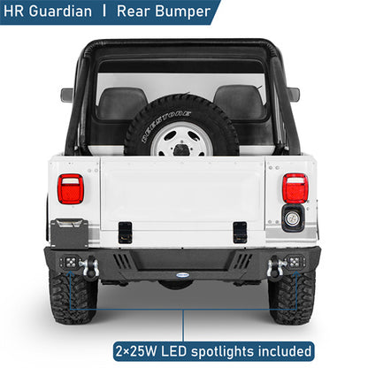 Aftermarket Rear Bumper w/ LED Lights For 1976-1986 Jeep CJ-5 CJ-7 CJ-8 Scrambler - LandShaker4x4