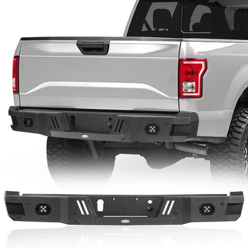 LandShaker Aftermarket Rear Bumper w/25w LED spotlights for 2018-2020 Ford F-150 Excluding Raptor lsg8260 1