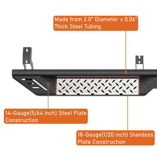 Aftermarket Side Step Bars 2005-2023 Toyota Tacoma Double Cab - LandShaker4x4