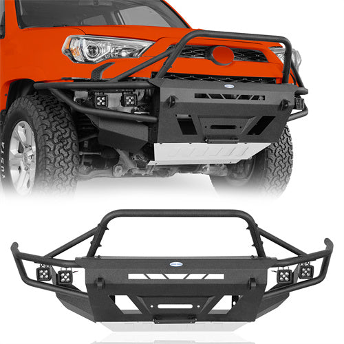 Aftermarket Tube Front Bumper w/ LED Spot Lights For 2014-2024 Toyota 4Runner - LandShaker4x4