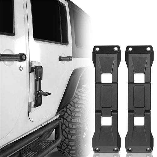 Aluminum Door Hinge Steps Pack of 2 For 2007-2022 Jeep Wrangler JK & JL - LandShaker4x4