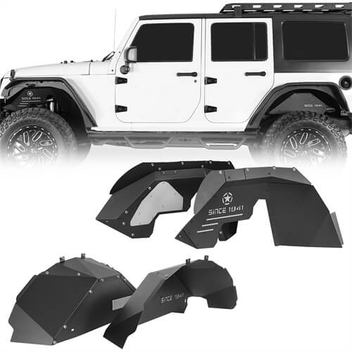 Aluminum Front and Rear Inner Fender Liners For 2007-2018 Jeep Wrangler JK - LandShaker