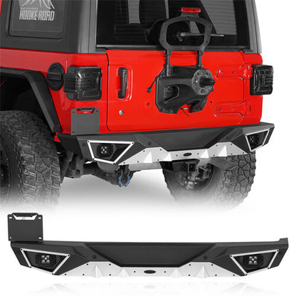 Road Trip Aluminum Rear Bumper For 2018-2024 Jeep Wrangler JL - LandShaker-lsg3068-1