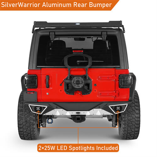 Road Trip Aluminum Rear Bumper For 2018-2024 Jeep Wrangler JL - LandShaker-lsg3068-4