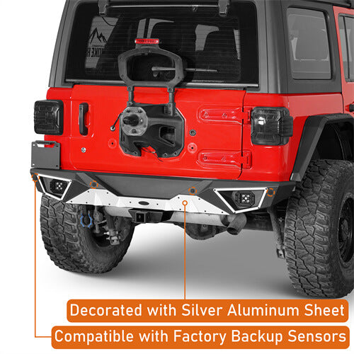 Road Trip Aluminum Rear Bumper For 2018-2024 Jeep Wrangler JL - LandShaker-lsg3068-7