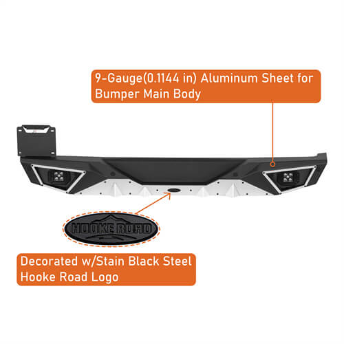 Road Trip Aluminum Rear Bumper For 2018-2024 Jeep Wrangler JL - LandShaker-lsg3068-8