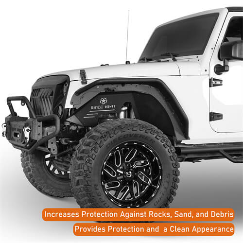 Aluminum Front Inner Fender Liners For 2007-2018 Jeep Wrangler JK -LandShaker