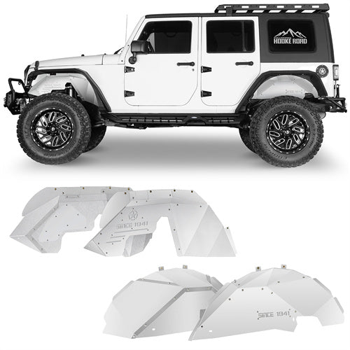 Aluminum Front & Rear Inner Fender Liners For 2007-2018 Jeep Wrangler JK - LandShaker4x4