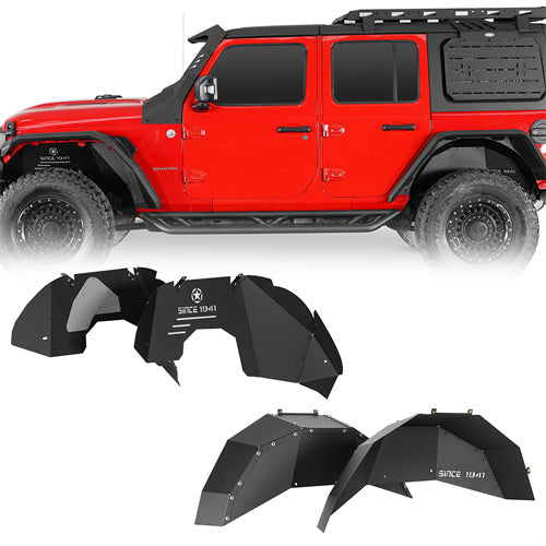 Aluminum Front & Rear Inner Fender Liners For 2018-2024 Jeep Wrangler JL - LandShaker4x4