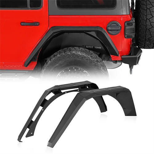 Road Trip Aluminum Rear Fender Flares For 2018-2024 Jeep Wrangler JL - LandShaker-lsg3077-1