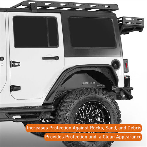 Aluminum Rear Inner Fender Liners For 2007-2018 Jeep Wrangler JK - LandShaker