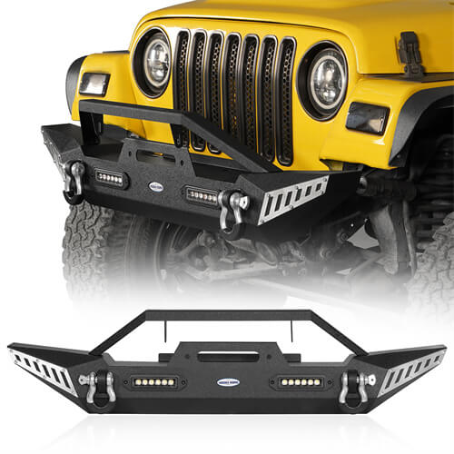 TJ BLADE Front Bumper w/Winch Plate for Jeep Wrangler 1987-2006 YJ TJ - LandShaker 4x4 l1011s 1