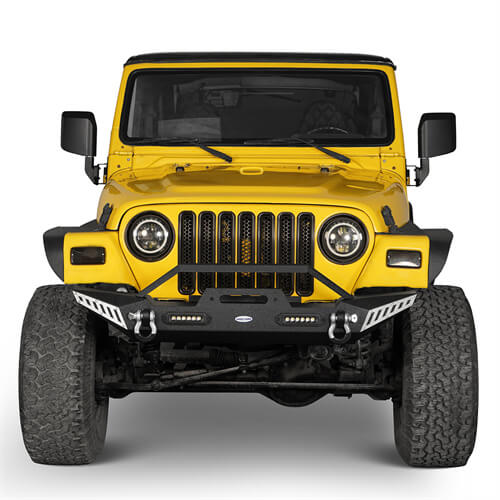 TJ BLADE Front Bumper w/Winch Plate for Jeep Wrangler 1987-2006 YJ TJ - LandShaker 4x4 l1011s 3