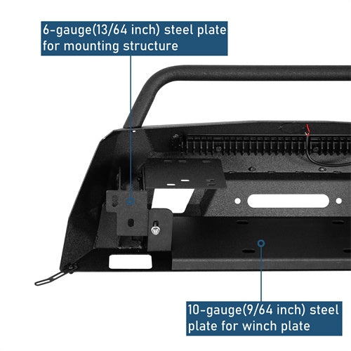 Blink Stubby Front Bumper w/ & LED Spotlight Bar For 2015-2020 Chevy Colorado (Excluding ZR2 Models) - LandShaker4x4