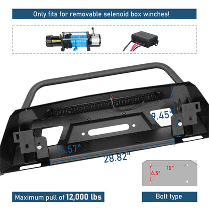 Blink Stubby Front Bumper w/ & LED Spotlight Bar For 2015-2020 Chevy Colorado (Excluding ZR2 Models) - LandShaker4x4