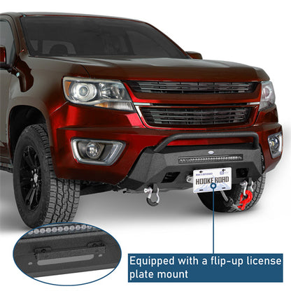 Blink Stubby Front Bumper w/ & LED Spotlight Bar For 2015-2020 Chevy Colorado (Excluding ZR2 Models) - LandShaker4x4