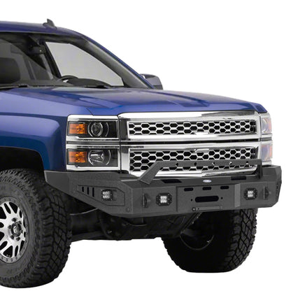 LandShaker Chevy Silverado 1500 Front Bumper w/ Winch Plate & LED Spotlights for 2014-2015 Chevy Silverado 1500 lsg9028 3