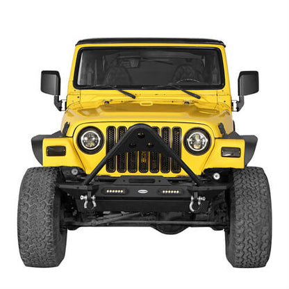 Jeep TJ Stinger Front Bumper Stubby Front Bumper for 1987-2006 Jeep Wrangler YJ &TJ - LandShaker 4x4 LSG.1013 3