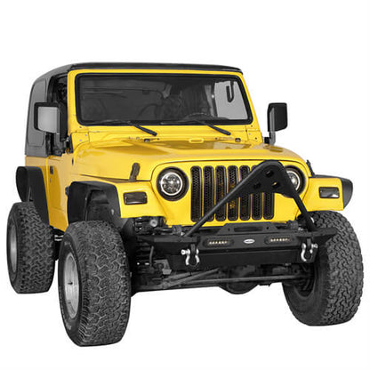 Jeep TJ Stinger Front Bumper Stubby Front Bumper for 1987-2006 Jeep Wrangler YJ &TJ - LandShaker 4x4 LSG.1013 4