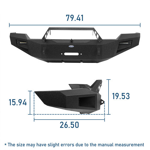 03-05 Ram 2500 Full Width Front Bumper w/ Winch Plate (Excluding Diesel Models) - LandShaker