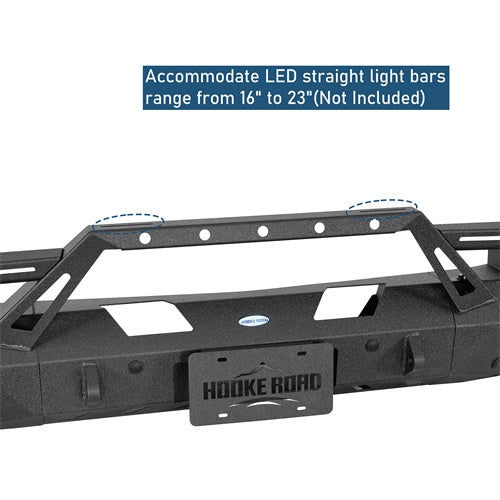 Earthshaker Series Front Bumper w/ Winch Plate & LED Spotlights For 2014-2015 Chevy Silverado 1500 - LandShaker4x4