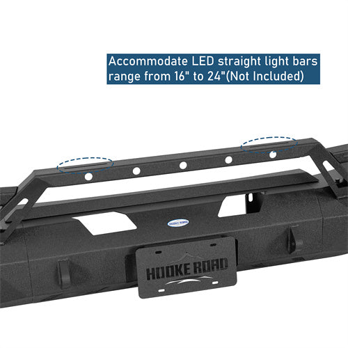 Earthshaker Series Front Bumper w/ Winch Plate & 4 × LED Lights For 2020-2023 GMC Sierra 2500HD/3500HD - LandShaker4x4