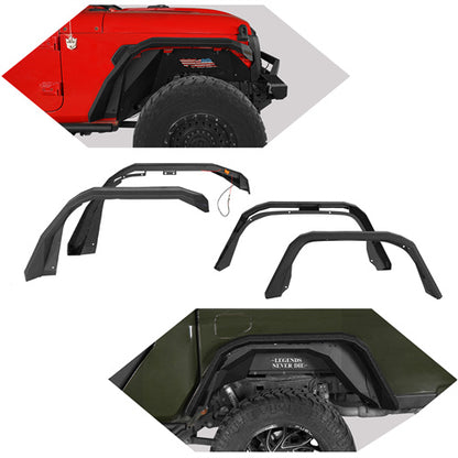 Flat Front & Rear Flat Rear Fender Flares For 2020-2024 Jeep Gladiator JT - LandShaker4x4