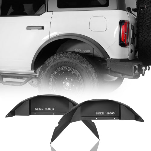 LandShaker 2021-2023 Ford Bronco Rear Inner Fender Liners, Excluding Raptor lsg8915s  1