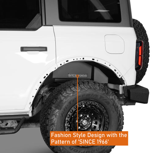 LandShaker 2021-2023 Ford Bronco Rear Inner Fender Liners, Excluding Raptor lsg8915s  9