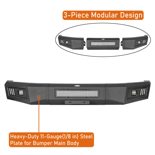 LandShaker Ford F-150 Full Width Front Bumper for 2009-2014 Ford F-150, Excluding Raptor lsg8212s 9