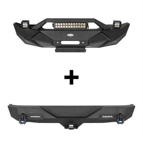 Blade Stubby Front Bumper & Different Trail Rear Bumper Combo(07-18 Jeep Wrangler JK)-LandShaker