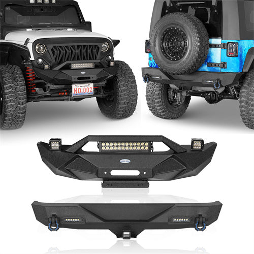 Blade Stubby Front Bumper & Different Trail Rear Bumper Combo(07-18 Jeep Wrangler JK)-LandShaker