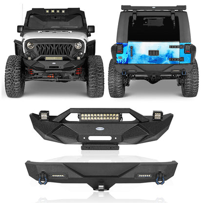 Blade Stubby Front Bumper & Different Trail Rear Bumper Combo(07-18 Jeep Wrangler JK)-LandShaker