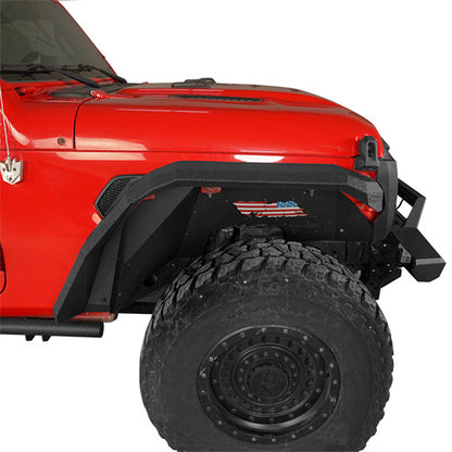 Flat Front & Rear Flat Rear Fender Flares For 2020-2024 Jeep Gladiator JT - LandShaker4x4