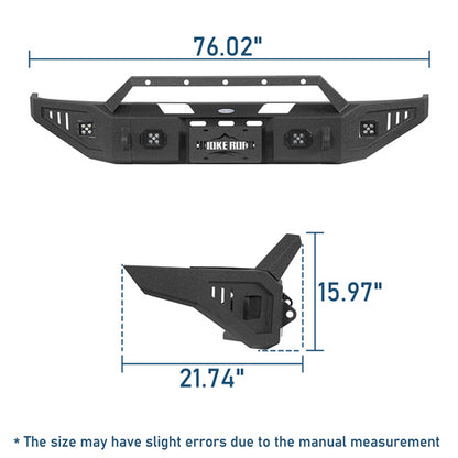 Aftermarket Front Bumper w/ LED Spotlights For 1992-1996 Ford Bronco F-150 F-250 F-350 - LandShaker4x4