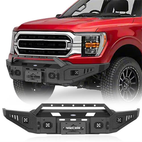 Discovery Ⅰ Front Bumper w/ LED Spotlights For 2021-2023 Ford F-150 - LandShaker-lsg8300-1